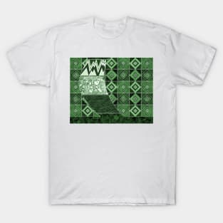 the wallpaper in green nature risk waves of patterns ecopop art T-Shirt